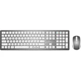 MediaRange Funk-Tastatur und optische 4 Tasten Funk-Maus Set, weiß/Silber