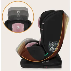 lionelo Bastiaan i-Size Kindersitz ab Geburt 0-36 kg Isofix Top Tether 360 Grad drehbar Rückwärts Vorwärts Seitenschutz 5-Punkt-Sicherheitsgurte Dri-Seat (Rosa Rose)
