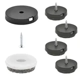 QuickClick Wagner QuickClick® Filzgleiter Möbelgleiter Stuhlgleiter 4er-Set zum Anschrauben - 4X Basis+Schraube+Gleiteinsatz austauschbar - Wollfilz Ultrasoft - Durchmesser Ø 30 mm - Made in DE - 15808600