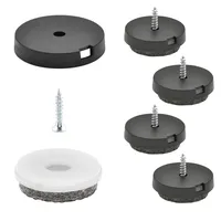 QuickClick Wagner QuickClick® Filzgleiter Möbelgleiter Stuhlgleiter 4er-Set zum Anschrauben - 4X Basis+Schraube+Gleiteinsatz austauschbar - Wollfilz Ultrasoft - Durchmesser Ø 30 mm - Made in DE - 15808600