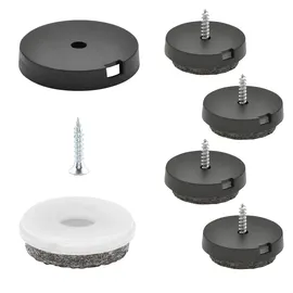 QuickClick Wagner QuickClick® Filzgleiter Möbelgleiter Stuhlgleiter 4er-Set zum Anschrauben - 4X Basis+Schraube+Gleiteinsatz austauschbar - Wollfilz Ultrasoft - Durchmesser Ø 30 mm - Made in DE - 15808600