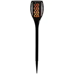 LED Solarlampe, Feuer-Effekt, Garten Fackel Höhe 58 cm