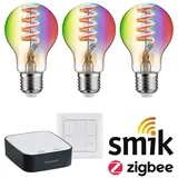 Paulmann 5192 Starterset Smart Home Zigbee 3.0 LED Birne E27 RGBW + Gateway + Schalt