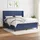 vidaXL Boxspringbett mit Matratze Blau 180x200 cm Stoff - Blau