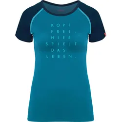 Ein schöner Fleck Erde Kurzarm-shirt Merino Kopf Frei pfauenblau 36