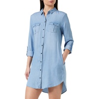 Vero Moda Damen VMSILLA LS Short Dress Blau XL