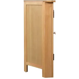 vidaXL Eckschrank 80x33,5x78 cm Massivholz Eiche