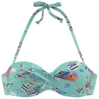 SUNSEEKER Bügel-Bandeau-Bikini-Top Damen Türkis/Mehrfarbig 38 Cup E