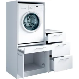 laundreezy Mehrzweckschrank-Set 118 x 162 x 68 cm Weiß