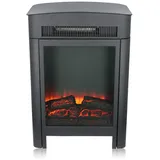 Classic Fire Elektrokamin Modena - Elektrischer Kamin - mit Heizung und Kaminfeuer - Deko Kamin mit LED Beleuchtung - Einstelbarrer Thermostat - 2 Heizstufen 1800W/2000W - 41 x 59 x 26 cm – Schwarz