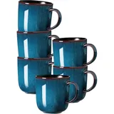 Ritzenhoff & Breker Bali Kaffeebecher 400 ml, 6 Stück, blau
