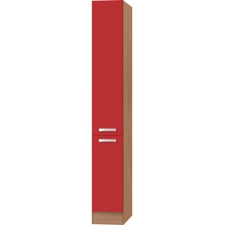 Apothekerschrank OPTIFIT „Odense“ Schränke Gr. B/H/T: 30 cm x 206,8 cm x 57,1 cm, rot (rot, buche) Apothekerschränke 30 cm breit, 207 hoch, mit 2 Auszügen, für viel Stauraum