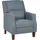 Beliani Fernsehsessel Egersund Stoffbezug 75 x 97 x 75 cm Blau mit verstellbarer Rückenlehne