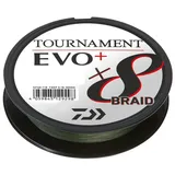 Daiwa Tournament X8 Braid EVO+ 0,14mm 135m Dunkelgrün geflochtene Angelschnur