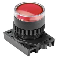 TRU Components TC-10344012 S2PRU-P3R Drucktaster rund Rot (transparent)