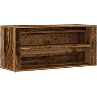 VidaXL Schuhbank Altholz-Optik 100x35x45 cm Holzwerkstoff