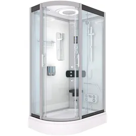 AcquaVapore Dampfdusche Sauna Dusche Duschkabine D60-70T3L 120x80 cm Ohne 2k Scheiben Versiegelung