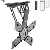 SpeaKa Professional SP-TVCM-510 TV-Deckenhalterung Zusammenklappbar, Mit Fernbedienung 58,4cm (23) - 139,7 cm (55) 30 kg), TV Wandhalterung, Schwarz