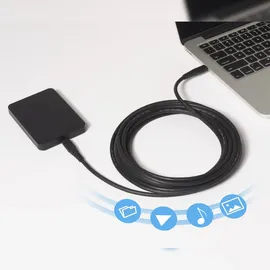 Renkforce USB-C® Kabel USB4® USB-C® 1.00 m Schwarz TPE-Mantel RF-6662040