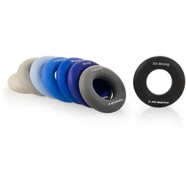 AFH Webshop 8er Spar Set | Silikon Handtrainer und Fingertrainer | runder Handgriff Trainer | ergonomischer Fingertrainer Ring | Nagelhärter | Round Premium | 8er Set