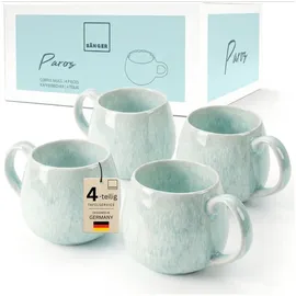 sänger Paros Tassen Set 4-tlg. türkis/sandige Maserung
