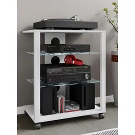 VCM Hifi Möbel Rack Glas Phono Mediaregal Folas