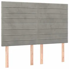 vidaXL Boxspringbett 140 x 200 cm Hellgrau