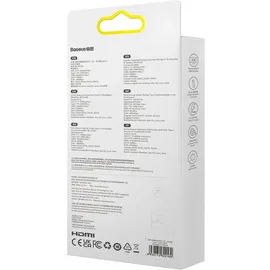 Baseus Metal Gleam 8in1 USB-C zu 3x USB 3.1 + HDMI + USB-C PD + RJ45 + microSD/SD