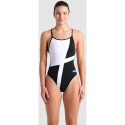 Badeanzug Damen arena Diamond Lace-Back - Black-white - 32
