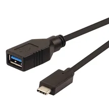Roline USB-C auf USB-A Adapter 0,15 m Schwarz