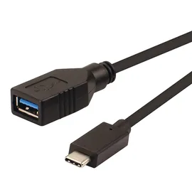 Roline USB-C auf USB-A Adapter 0,15 m Schwarz