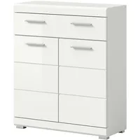 Inn.furn Badezimmer Kommode weiß Hochglanz 74 x 88 cm,