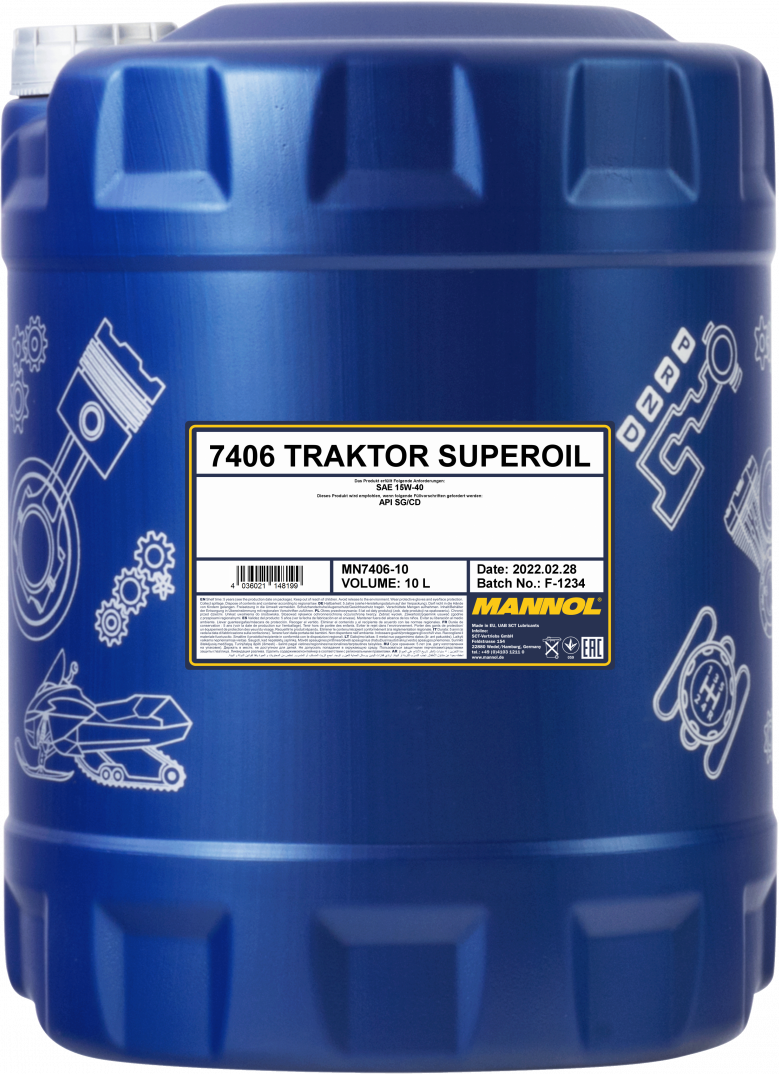 15W-40 Mannol 7406 Traktor Superoil Motoröl 10 Liter