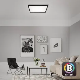 Briloner Brilo Wifi Deckenleuchte Slim Smart App- Sprachgesteuert CCT Schwarz 42 cm