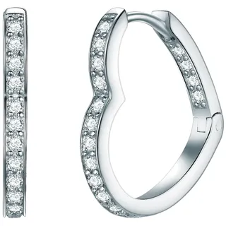 Rafaela Donata - Creolen Herz Sterling Silber Zirkonia in Silber   Damen (47.99 € /  ) 