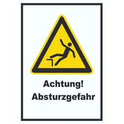 Achtung Absturzgefahr A6 (105x148mm) Schild