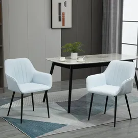 Homcom Esszimmerstühle Essstühle Blau 59,5 x 56,5 x 81 cm