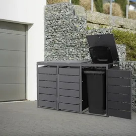 ML-Design Mülltonnenbox 196 x 80 x 120 cm anthrazit