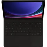 Samsung Galaxy Book Cover Keyboard mit AI (Eng. Int., Galaxy Tab S9, Galaxy Tab S9 FE), Tablet Tastatur, Schwarz