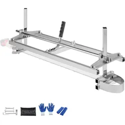 VEVOR Tragbares Sägewerk Stahl Kettensägenmühle Sägemühle 5,08–300mm  Schnittstärke Geeignet für 355-914mm Kettensägeschienen ein flexibles Schneidführungssystem für Bauarbeiter, Holzarbeiter