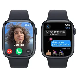Apple Watch Series 9 GPS 45 mm Aluminiumgehäuse mitternacht, Sportarmband mitternacht M/L
