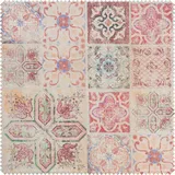 Globaltex Baumwollstoff Fliesen, Acryl beschichtet, 140 cm breit, Meterware – Hochwertiger Baumwollstoff, langlebig