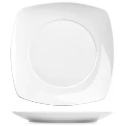 Churchill Art De Cuisine Menu Porcelain Quadratische Platte 17,5cm, 6 Stück, Weiß, Quadratisch