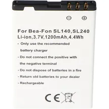 AccuCell Akku passend für den Handy Akku Bea-Fon SL140, SL240 Akku BS-03, EP-600, RCB01P04, SL140/SL240