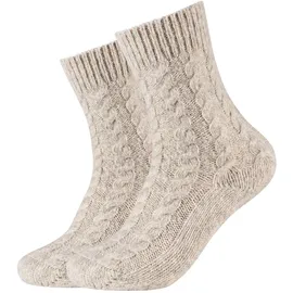 CAMANO Kuschelsocken 2er Pack Beige 35-38
