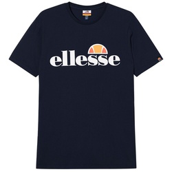 ellesse Herren T-Shirt SL PRADO TEE - Kurzarm, Crewneck, Rundhals, Logo-Print Marine M