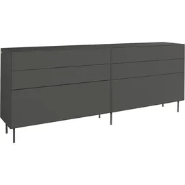 LeGer Home by Lena Gercke Sideboard »Essentials«, (2 St.), Breite: 224cm, MDF lackiert, Push-to-open-Funktion