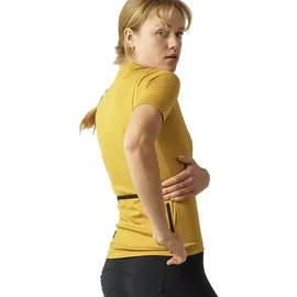 GripGrab EXPLR Merinotech Kurzarmtrikot senfgelb / S
