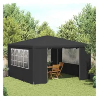 vidaXL Profi-Partyzelt 4 x 4 m inkl. Seitenteile anthrazit