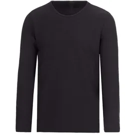TRIGEMA Strickfleece-Pullover TRIGEMA "TRIGEMA Fleece–Rundhalsshirt", Herren, Gr. S, schwarz, 100% Polyester, Basic, Pullover